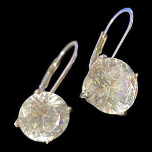Earrings Dangle Cubic Zirconia CZ Sterling Silver 925 Women